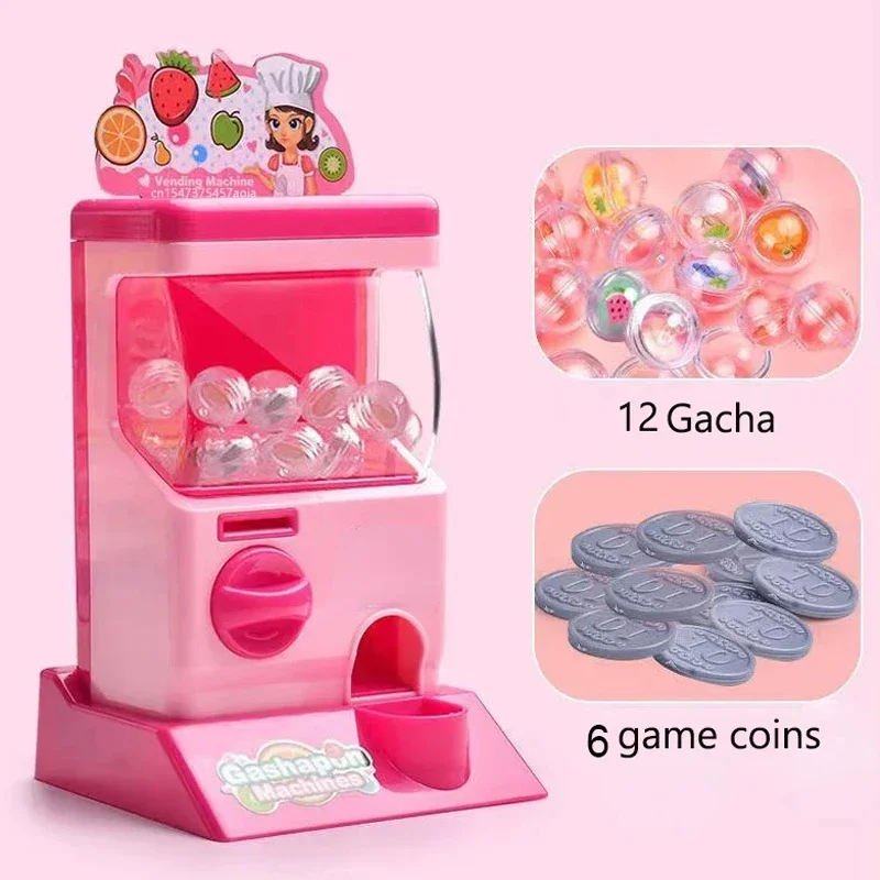 Mesin mainan Gashapon otomatis kecil anak-anak, kotak buta meja mesin Game goyang mainan edukasi anak-anak