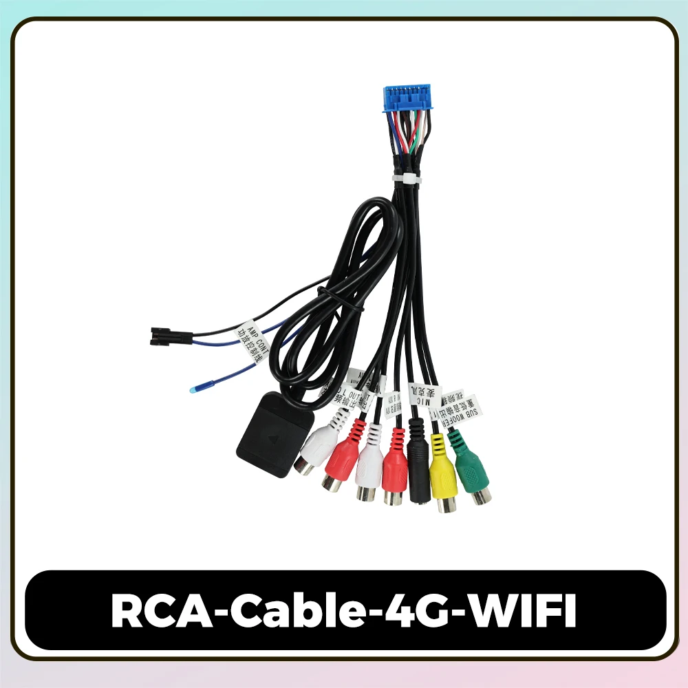 Car Radio Accessories 4PIN/6pin Dual USB Cable 4G GPS Antenna Reversing Camera Wire Audio Harness External Microphone Pack Kit