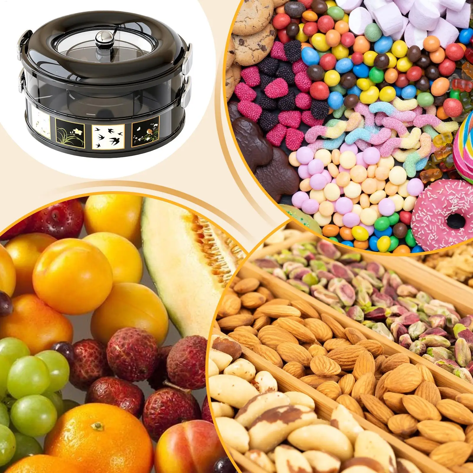 

Контейнеры для закусок, многоярусные, двухслойные, многоразовые, для семьи, студентов, взрослых, мужчин, женщин, для кухни