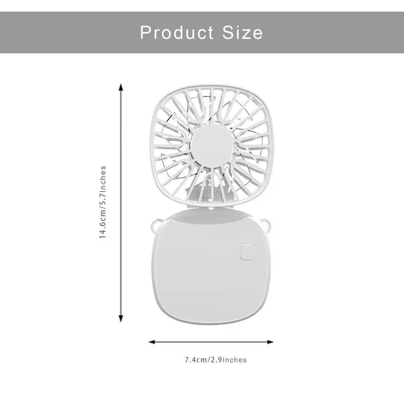 Ventilatore portatile portatile 3 ventola di raffreddamento a velocità silenziosa ventola da tavolo di ricarica USB ventole da collo elettriche per cartoni animati dispositivo di raffreddamento per donna uomo bambini