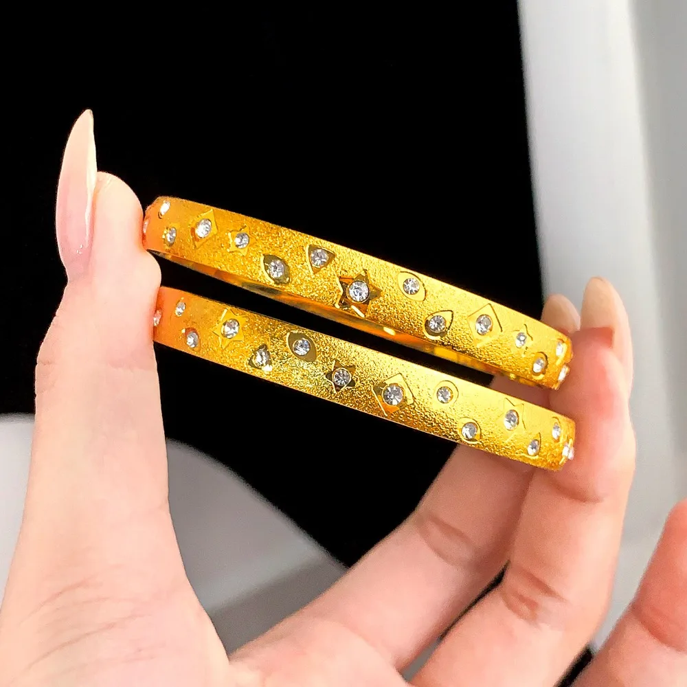 Geometric bracelets light luxury senior sense closed mouth bracelet women 9999gold