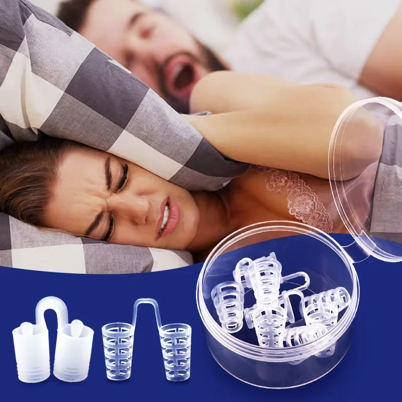 1/2/4/6set Anti Snoring Breathe Easy Sleep Nose Clip Snore Stopper Aid Nasal Dilators Device Congestion Aid No Strips Cones