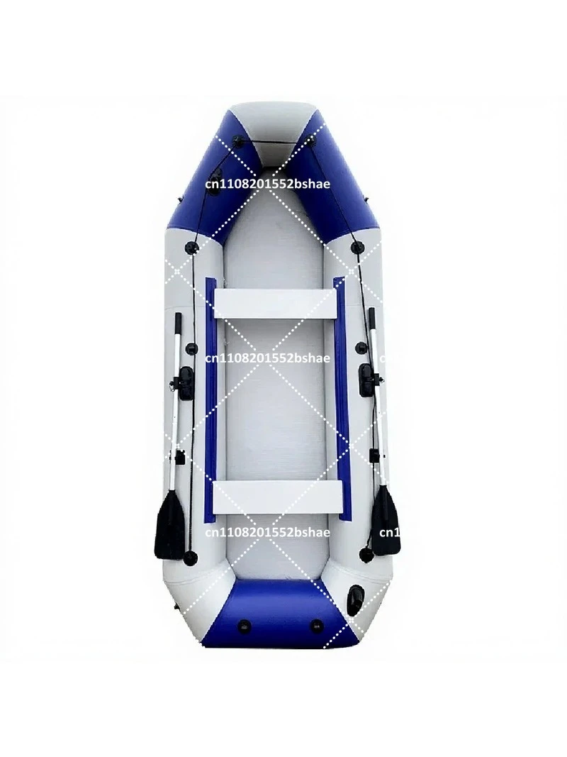 Thick Hard Bottom Inflatable Boat for 2-3 People Wear-Resistant Rubber Raft Kayak for Fishing and Drifting