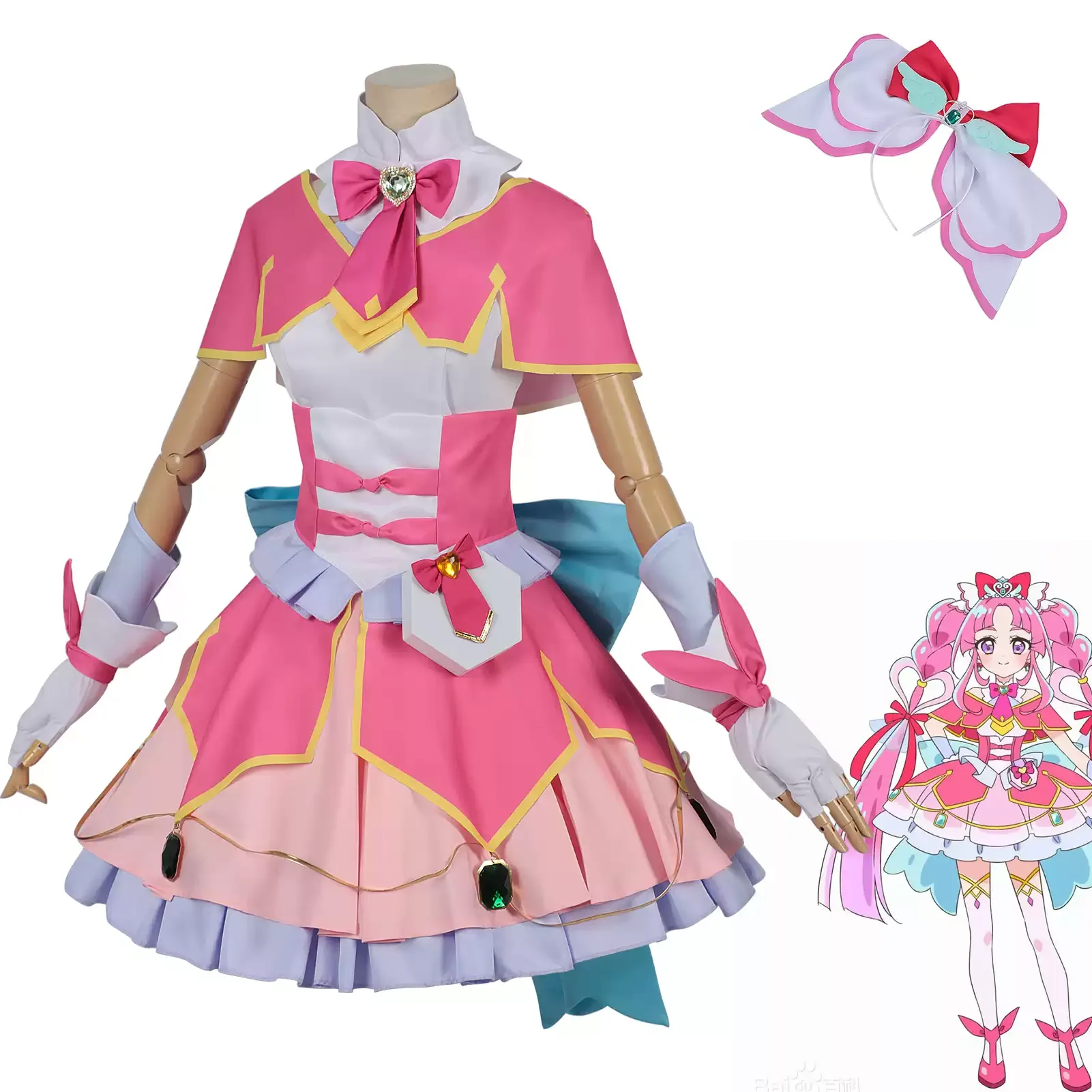 

Game Cosplay Series: Star Detective Precure!Ruruka Moria/Mikuru Kobayashi/Anna Akechi Cosplay Sweet Costume full set KKcos