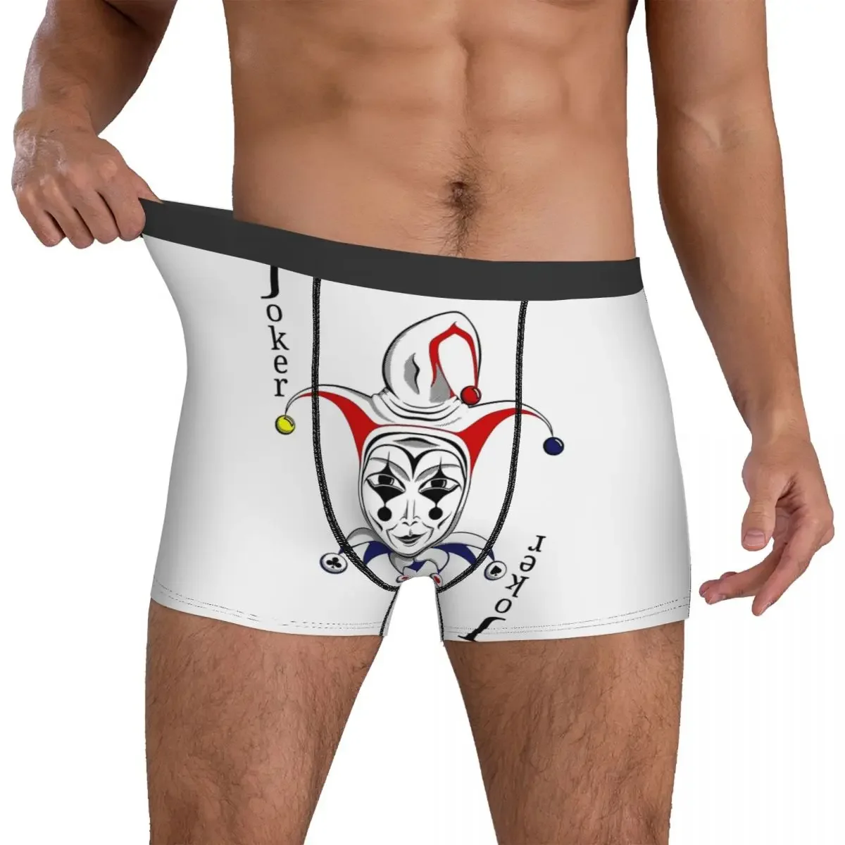 Playing Card Underpants Breathbale Panties Male Underwear Print Shorts Boxer Briefs