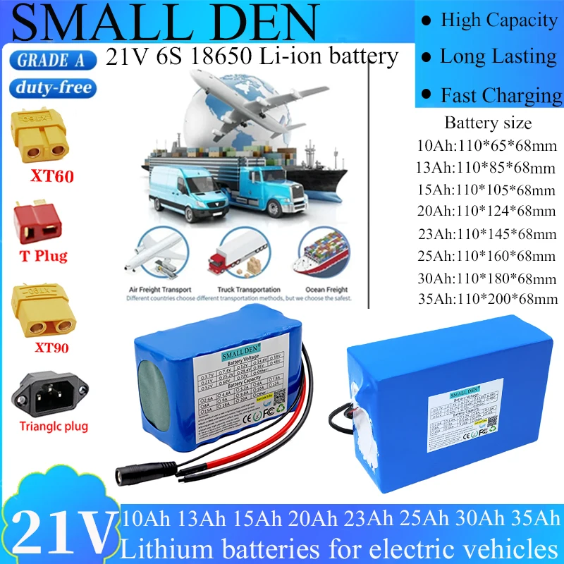 

Литиевый аккумулятор 18650 21 В 10 Ач 13 Ач 25 Ач 20 Ач 23 Ач 25 Ач 30 Ач 35 Ач 6S3P-10P 650 Вт мощные электроинструменты