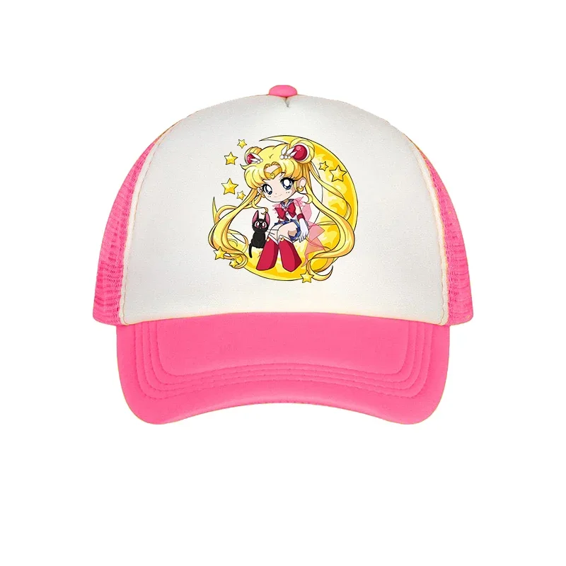 Sailor Moon Kids Baseball Cap Anime Cartoon Women\'s Beach Sun Hat Fashion Kawaii Outdoor Cycling Windproof Hats Birthday Gifts