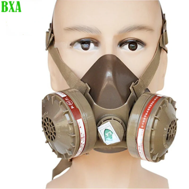 

Protective Gas Mask Chemcial Filters Safety Work Proof Dust Paint Spray Facepiece Respirator Organic Vapor Filter Respirator