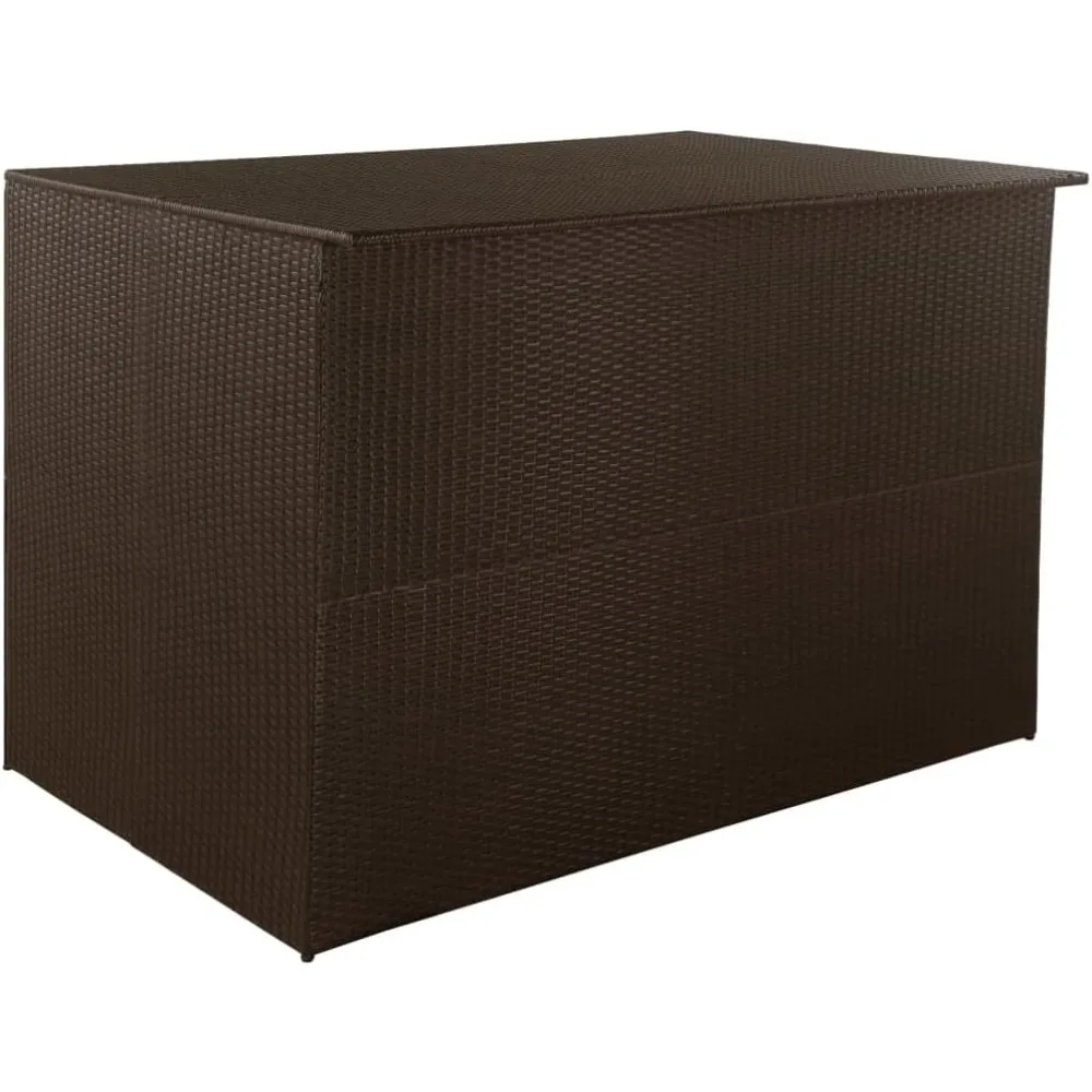 

Patio Storage Box Deck Storage Box Outdoor Storages Box Indoor Wicker Storages Bin for Patio Furniture Cushions, Pillows