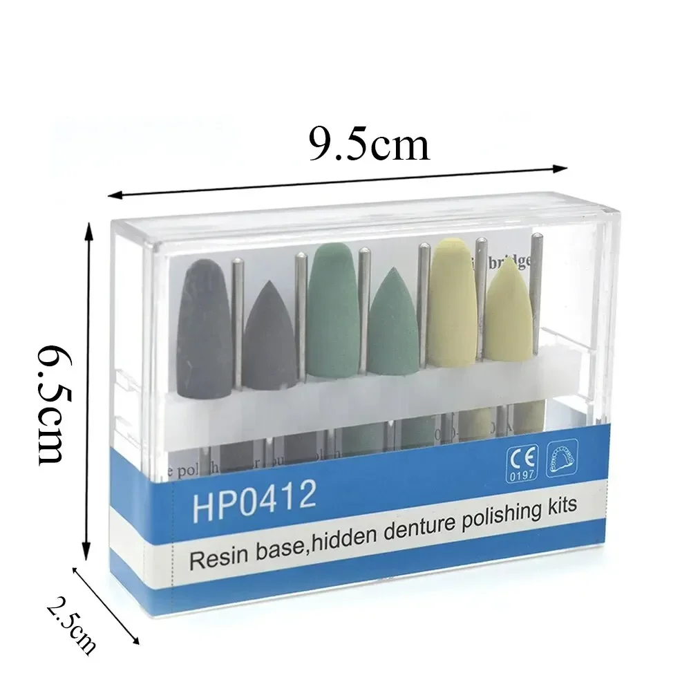 3 Box HP0412 12 sztuk/zestaw podstawa z żywicy dentystycznej ukryte zestawy do polerowania protez dla niskoobrotowej kątnicy Denspay