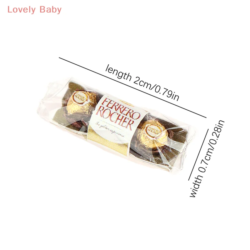 1Pcs Dollhouse Simulation Mini Chocolate Dollhouse Food Decoration Toy Dolls House Accessories Pretend Play Toys