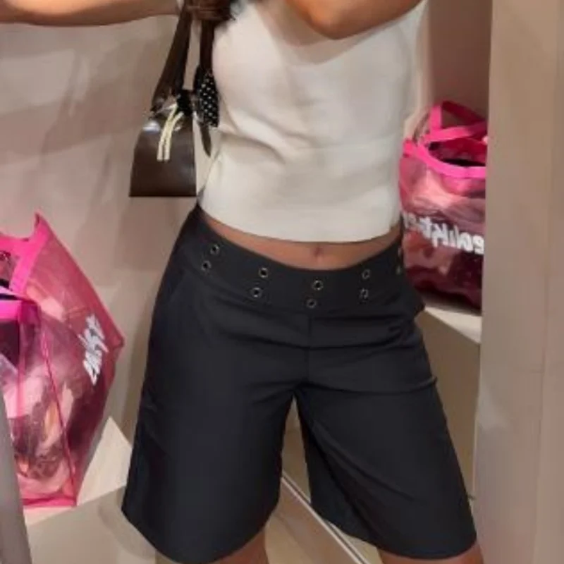 Women Fold Over Wide Leg Cropped Flowy Gaucho Pants Casual Yoga Coluttes Capris Dance Bottoms Streetwear