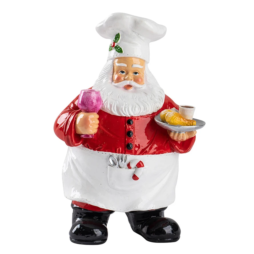Resin Christmas Sculptures Home Decor Santa Claus Ornaments Statue Christmas Decorations Living Room Table Desktop Drop Shipping