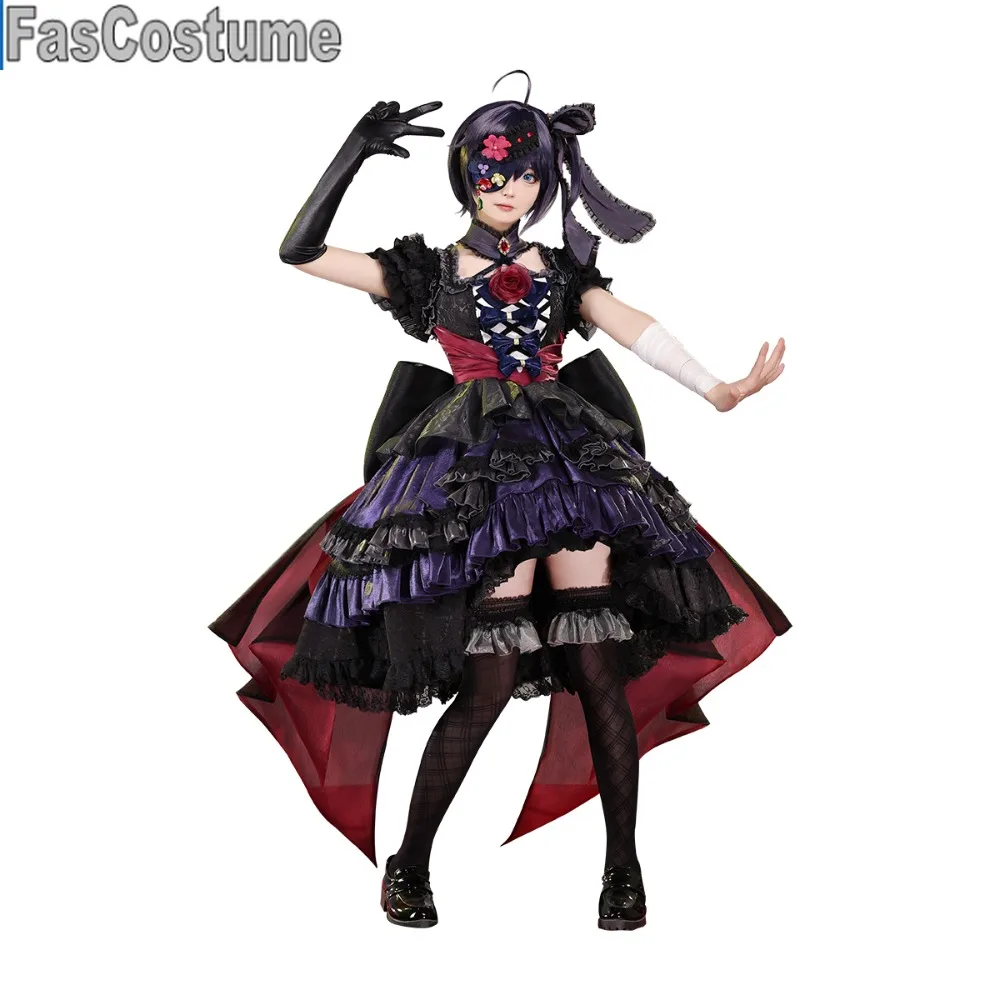 

FasCostum eLove Chunibyo & Other Delusions Takanashi Rikka Cover Dress Game Suit Elegant Cosplay Costume Halloween Party Outfit