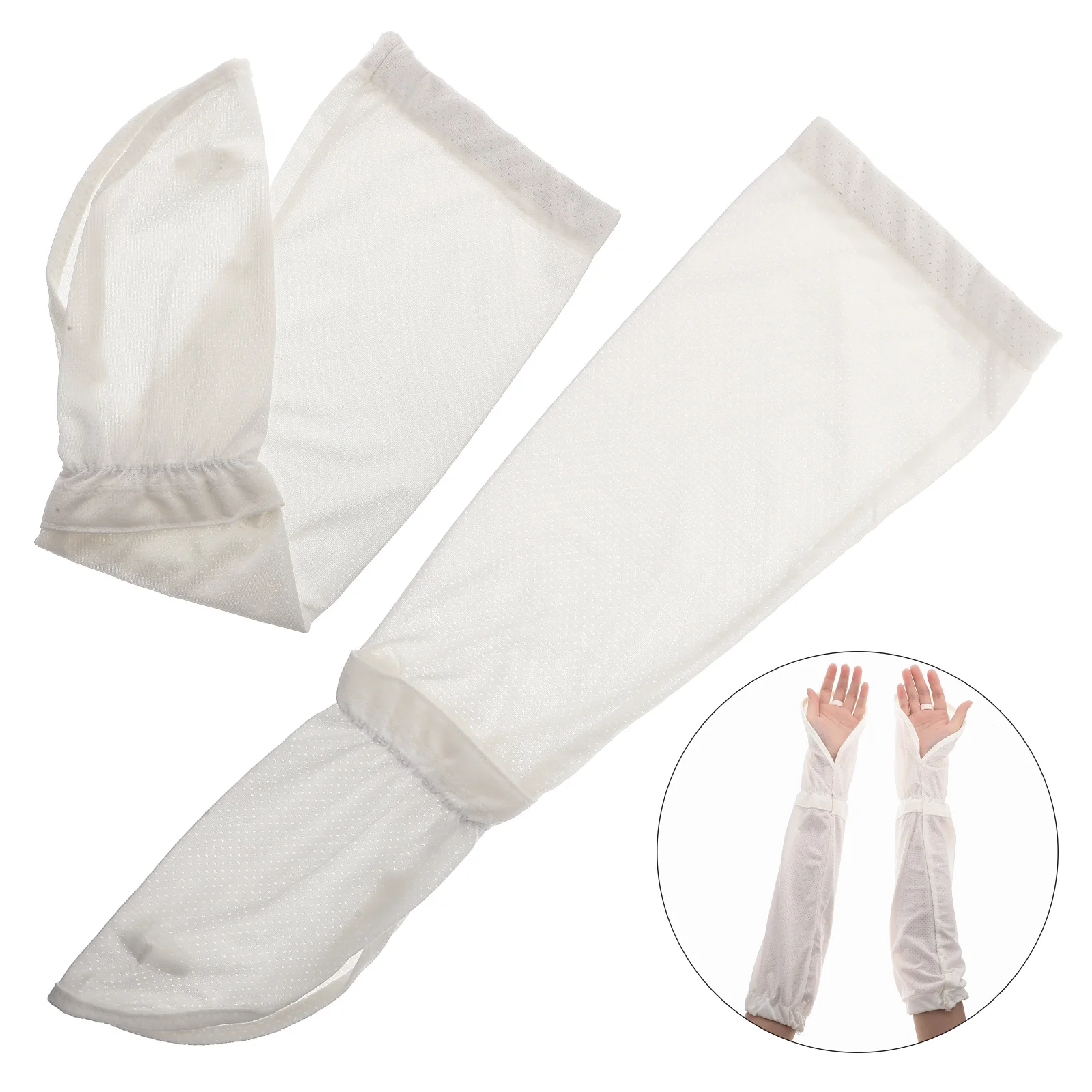 

1 Pair Cooling Arm Sleeves Uv Protection Adjustable Elastic Sunscreen Arm Covers For Outdoor Sports Cycling Driving Men Women