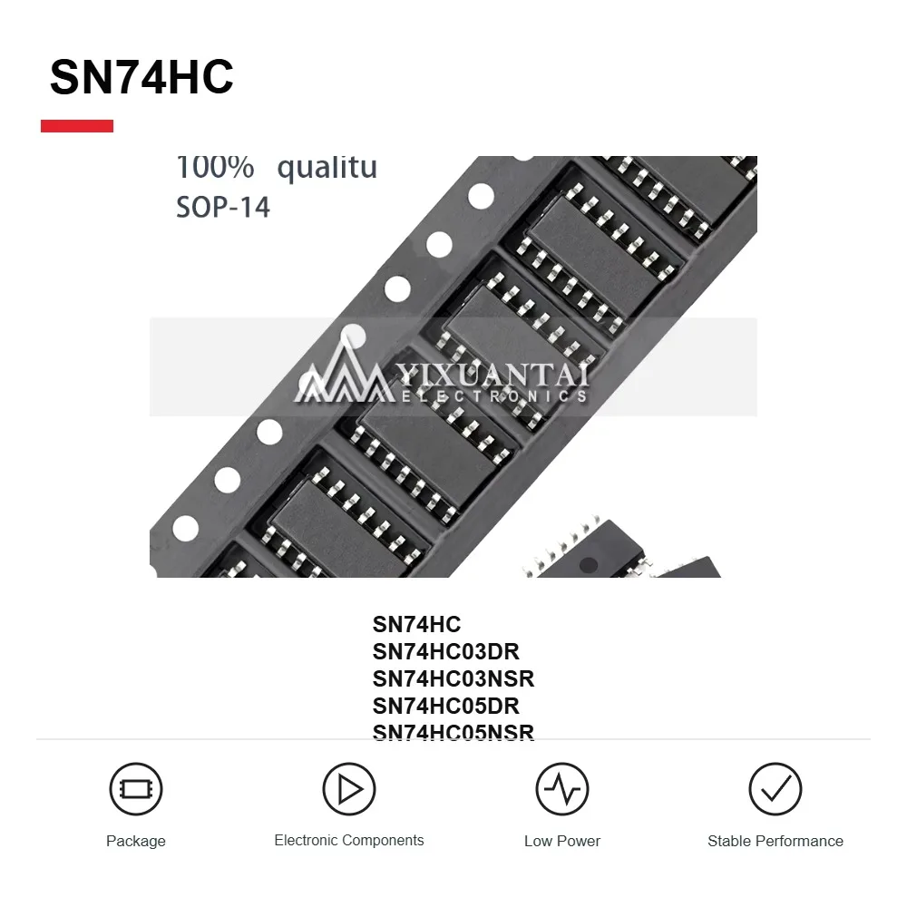 SN74HC03DR SN74HC03NSR SN74HC05DR SN74HC05NSR Open-Drain Logic Gate ICs SOP14 10PCS