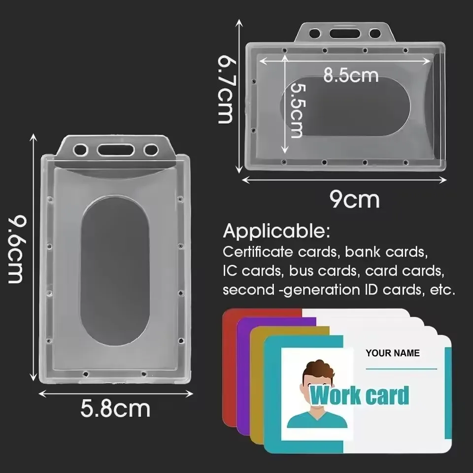 20/10/5/1PCS Transparent Frosted ID Tag Name Badge Holder Premium Clear Plastic Card Sleeve for Nurse Staff Card Protector