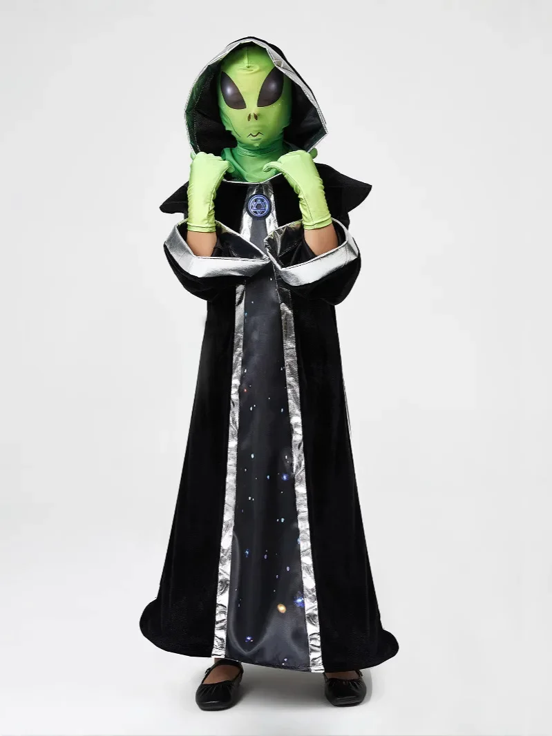 Nuevo disfraz de Alien Cosplay Memune exclusivo niño Unisex divertido Señor del espacio profundo aterrador Halloween carnaval Fiesta Temática fantasía Kostume
