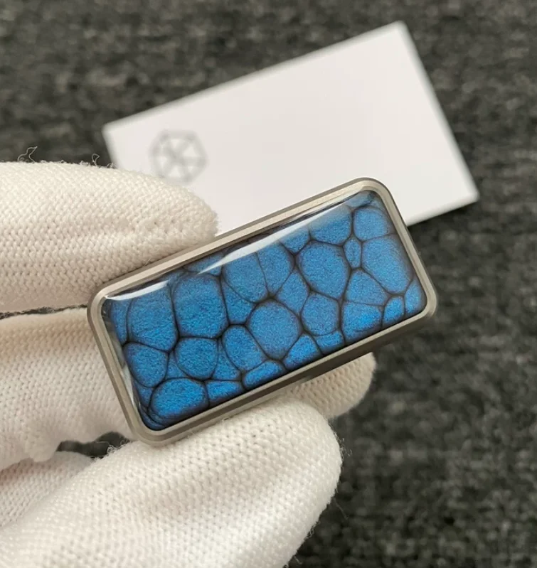 Used EDC YOLO deep-sea blue cells Stress Relief Toy Pocket Toy Fidget Slider Decompression Toy