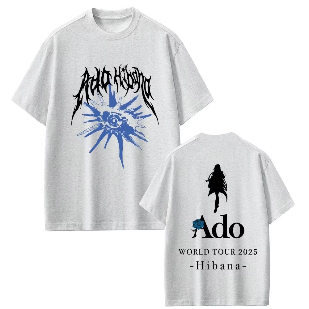 

Футболка Ado World Tour 2026 Summer Hibana, модные футболки в японском стиле для мужчин и женщин, топы унисекс, повседневные винтажные футболки с круглым вырезом