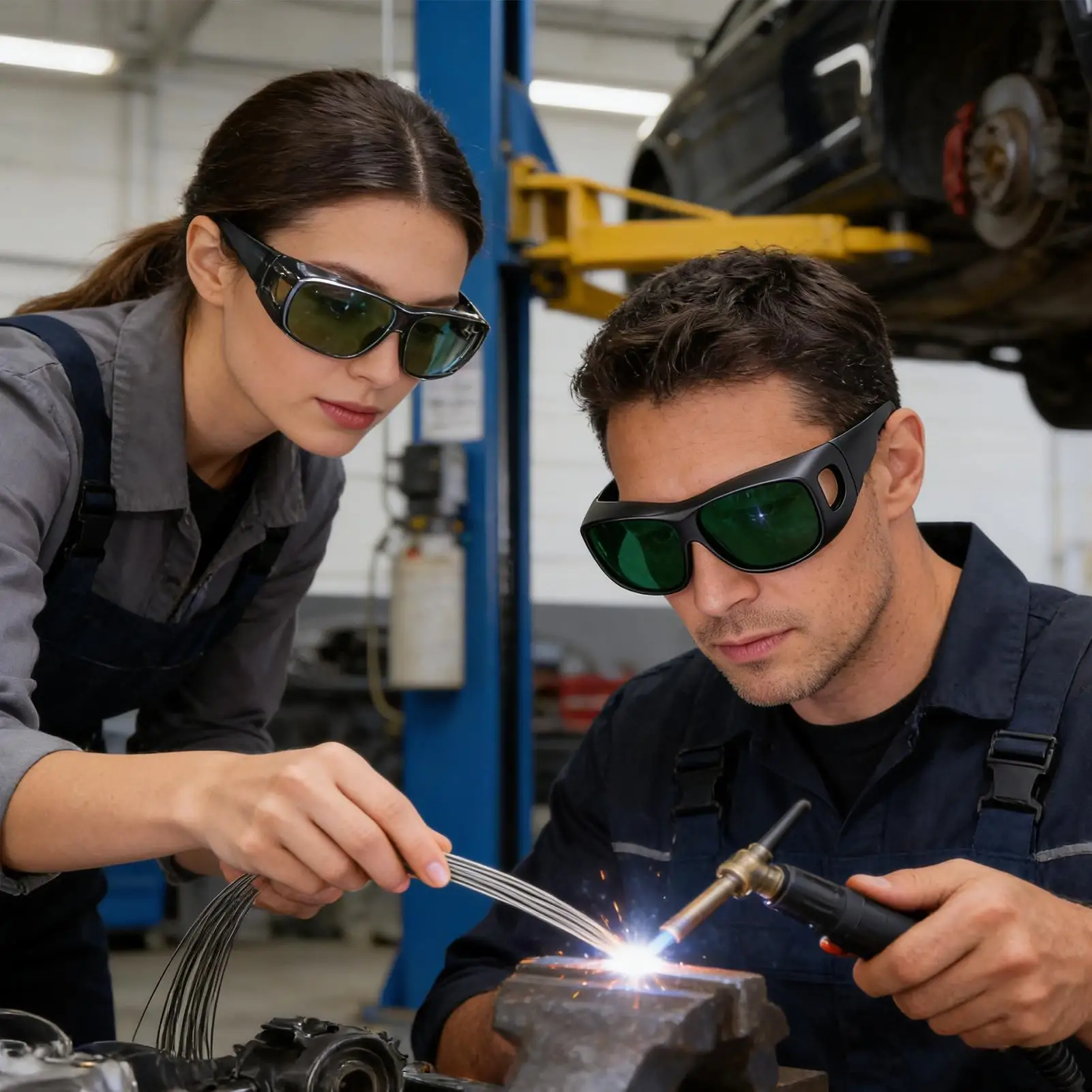 

Welding Goggles Ergonomic Anti-Glare Eye Glasses For Welders For Technicians Metal Fabricators Enthusiasts Mechanics
