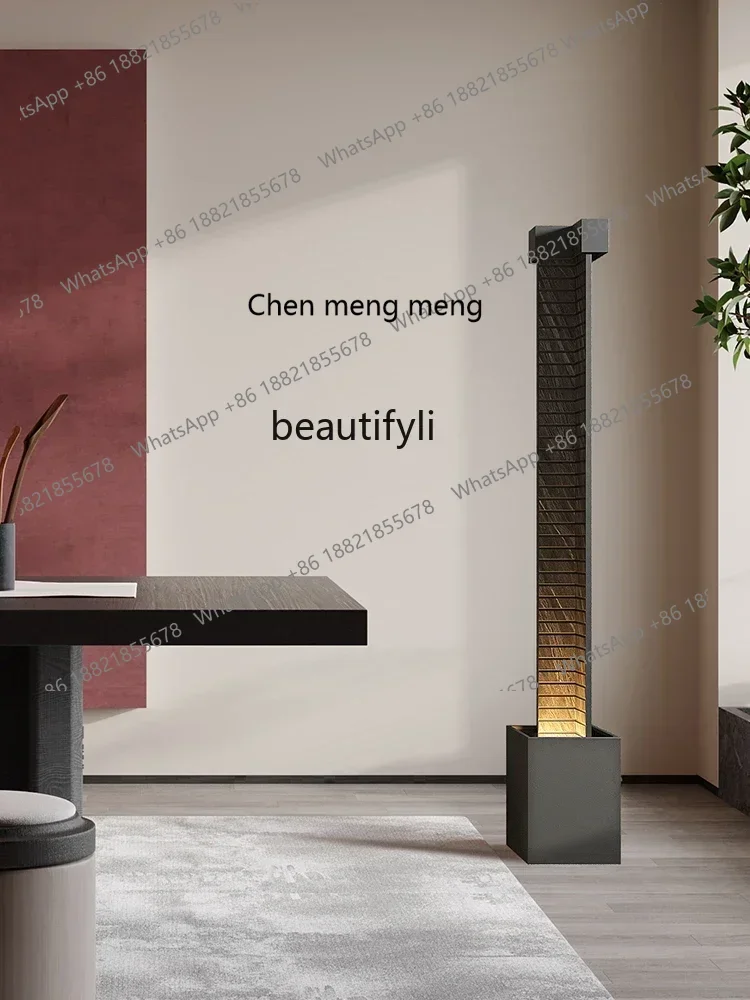 

SS Modern light luxury water ornaments circulating water wealth living room large water curtain wall landscape Xuan ornaments748