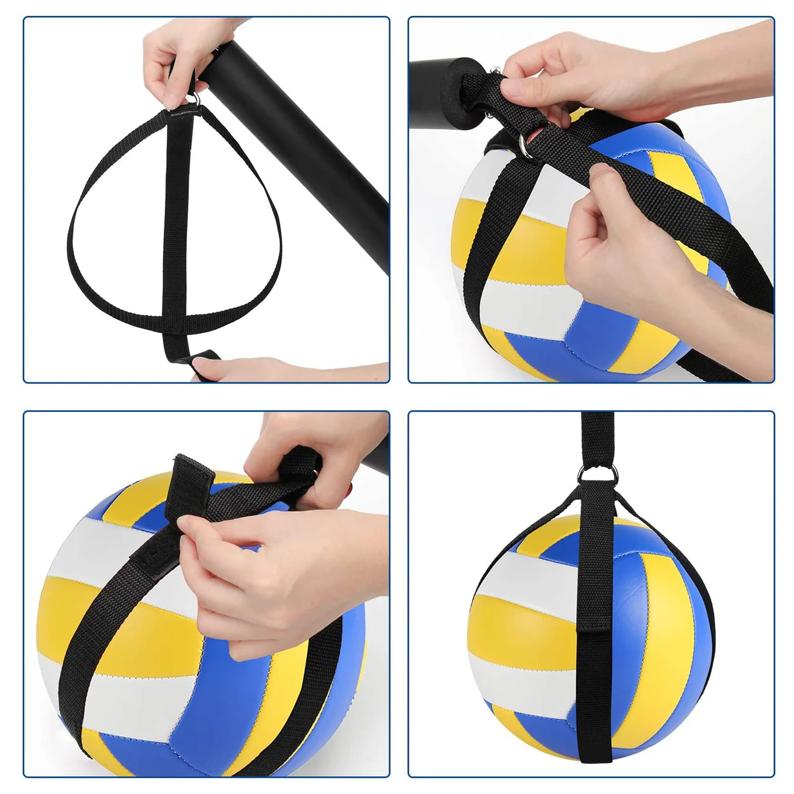 

2pcs Volleyball Spike Band Adjustable Elastic Cord Premium Material Improve Jumping Hitting Speed Home Training Equipment Warm