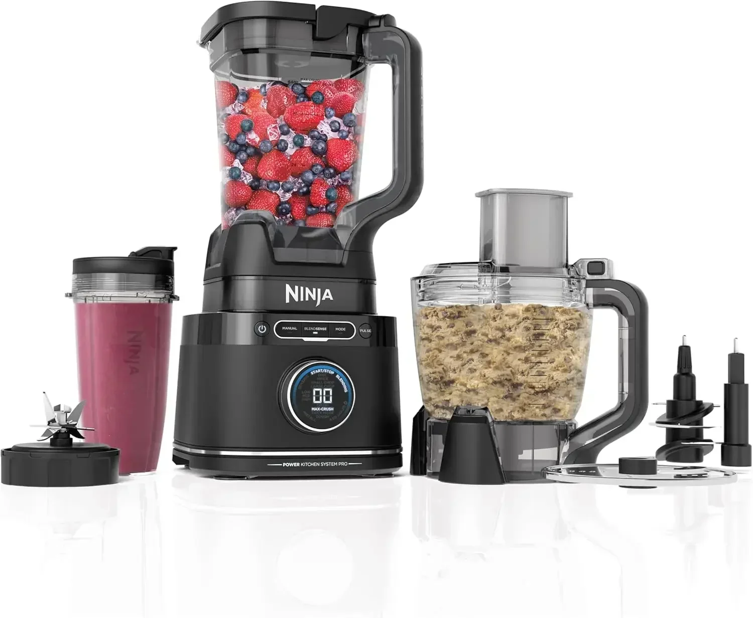 TB401 Detect Kitchen System Power Blender + Processor Pro، تقنية BlendSense، الخلاط، التقطيع والعصائر، 1800 واط ذروة