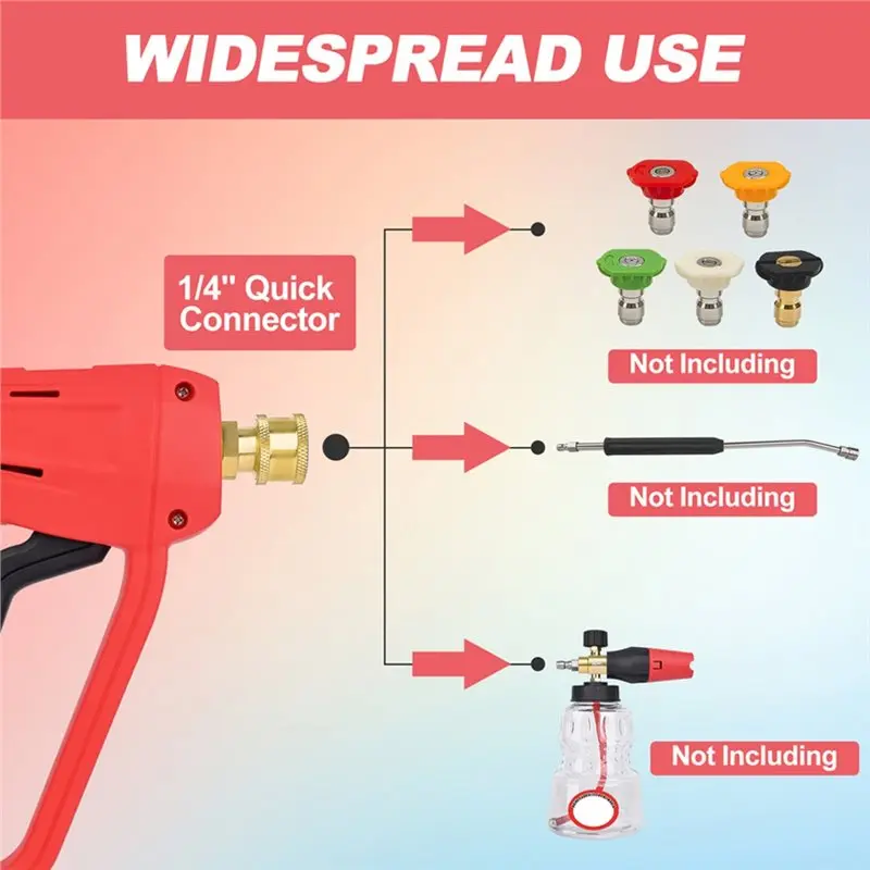 [NEWA64Z!】 M22x1.5 External Thread Short Gun Kit 14Mm Inner Diameter Connector Quick Coupler For Pressure Washer For Powerful Cl