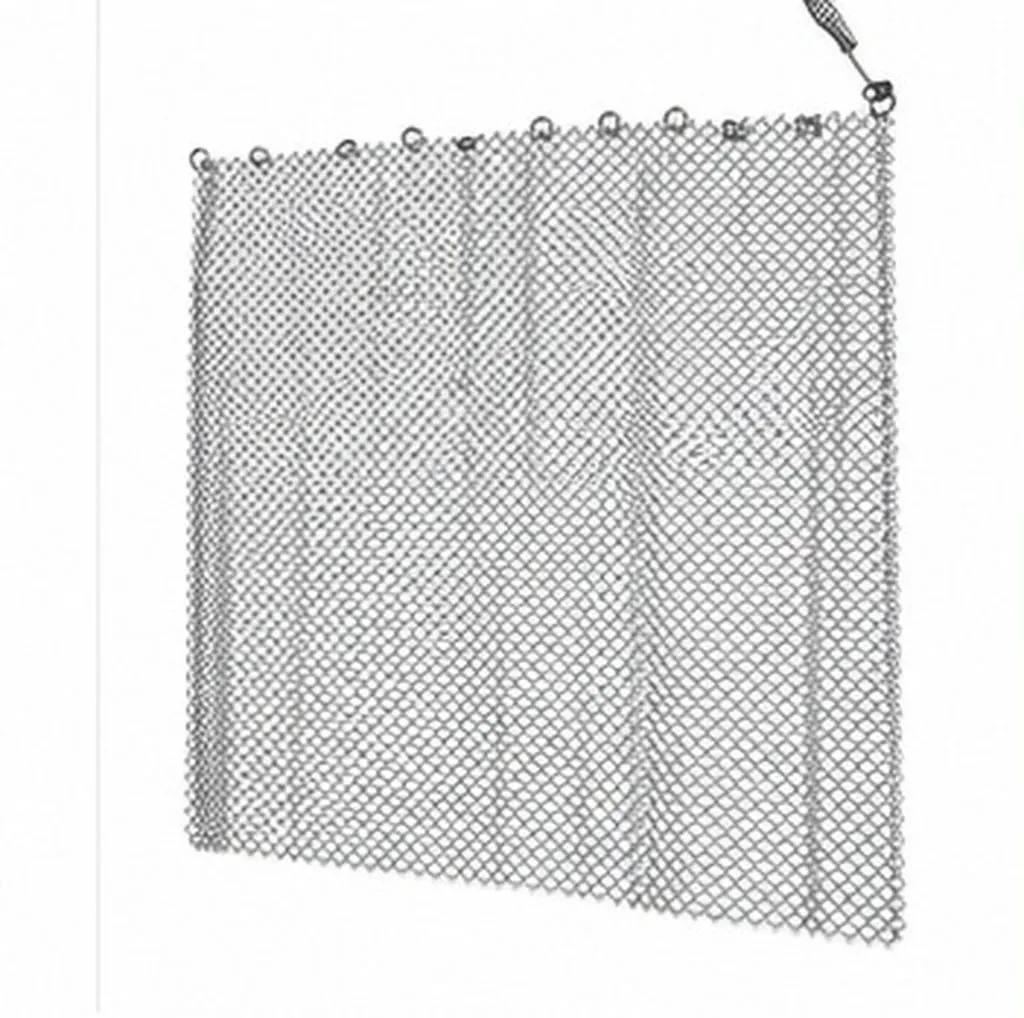 2Pcs Fireplace Mesh Screen Curtain Fine Mesh Protective Spark Guard Decorative Metal Screen Panels Indoor Fire Pit Accessory