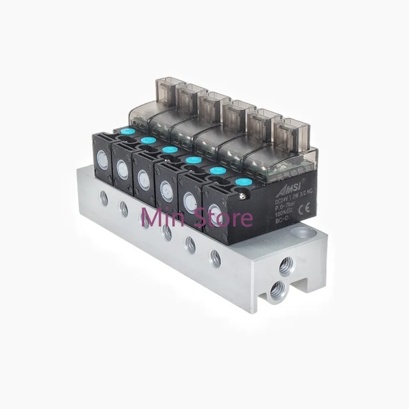 10pcs HF 10mm Mini Solenoid Valve 2/3-Way Vacuum Vibrator Pneumatic Mini Flow Control 24V/12V/6V Pilot