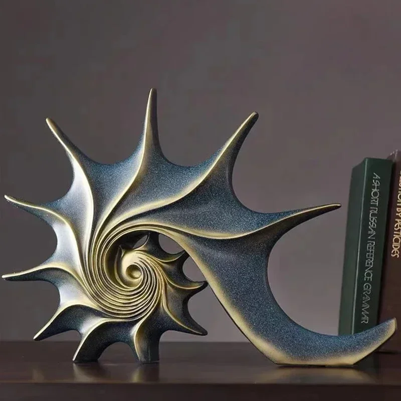 Nordic Luxury Originality Conch Figurines Modern Aesthetic Wine Cabinet Figurines Living Room Vestibule Home Decor Statua FYFM