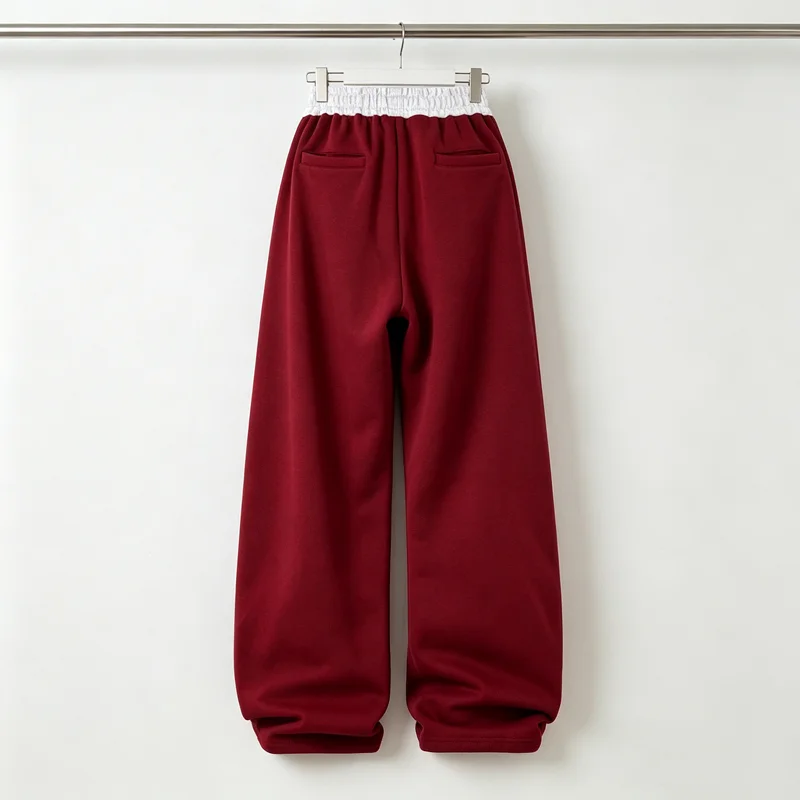 Men's Baggy Sweatpants Hip Hop Streetwear Wide Leg Joggers Color Block Patchwork Scimitar Pants Y2K Harajuku Casual Trousers