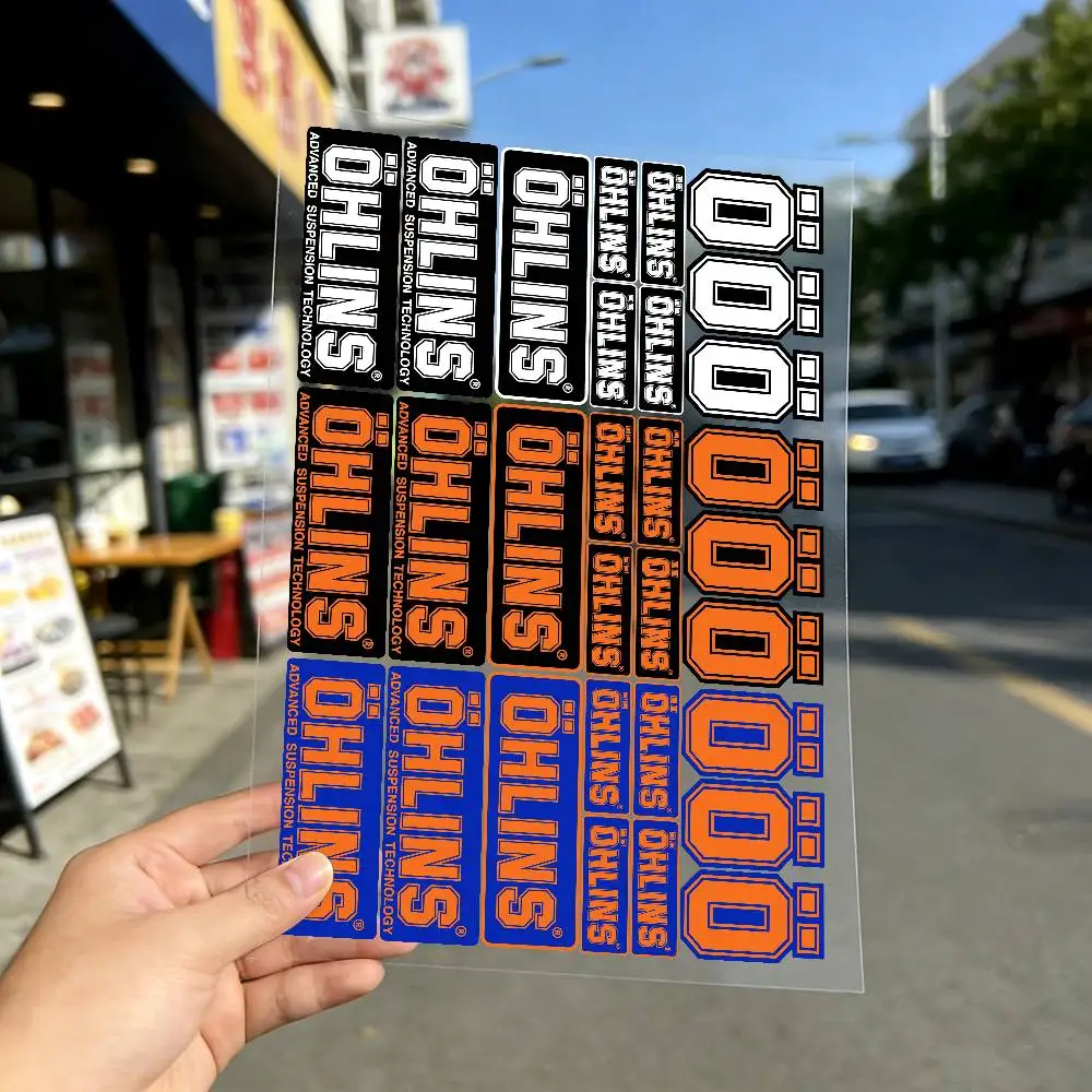 For Ohlins Reflective motorcycle stickers, 3M safety warning at night in the dark scooter helmets
