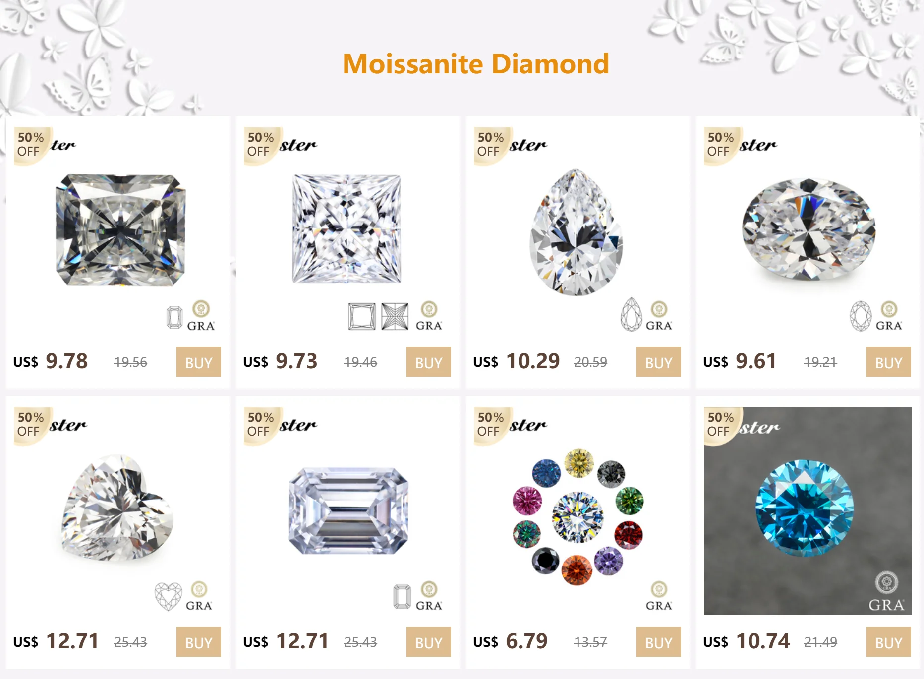 1,0 ct/Packung Echte Top D Farblos Super Weiß Kleine Größen Moissanit Lose Steine VVS1 Labordiamanten für die Schmuckherstellung – Detail 1