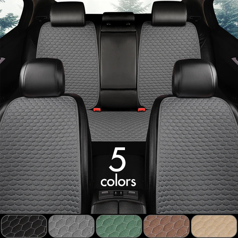 

Universal Car Seat Cover Cushion Linen Breathable Five Seat Car Seat Cushion Pad Car Backrest Cover Seat Mat Auto Accessories