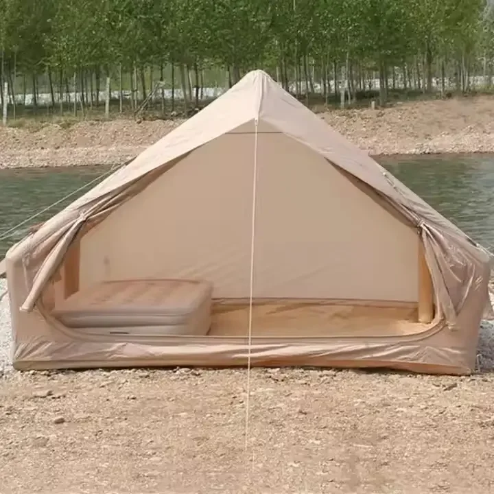 

Light weight Inflatable Tent 6.3 square Easy Setup 2-4 Person Camping Tent with Ventilation Skylight