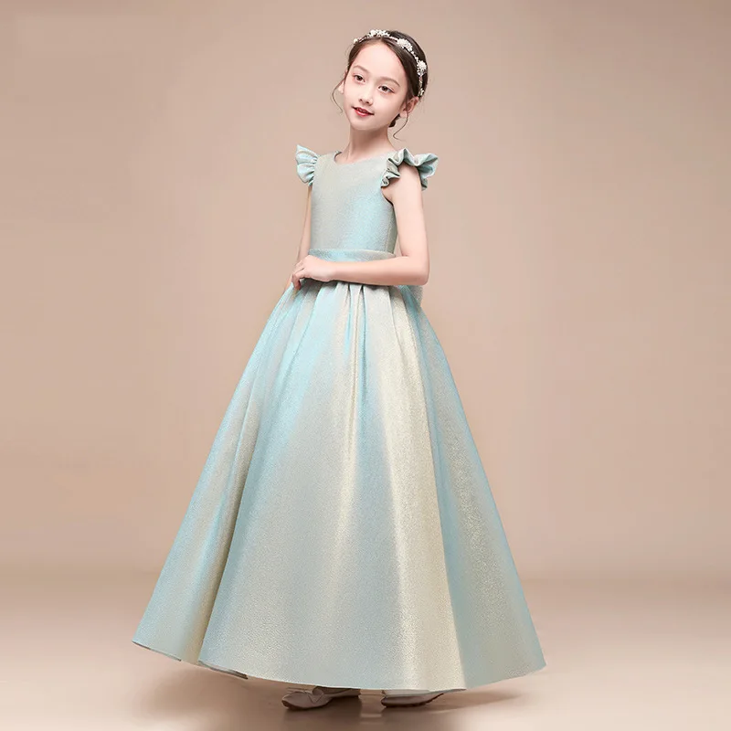 Children's Dress Fashionable Show Piano Performance Dress Host Medium and Large Children's Dress 10th Birthday Dress Princess Dr