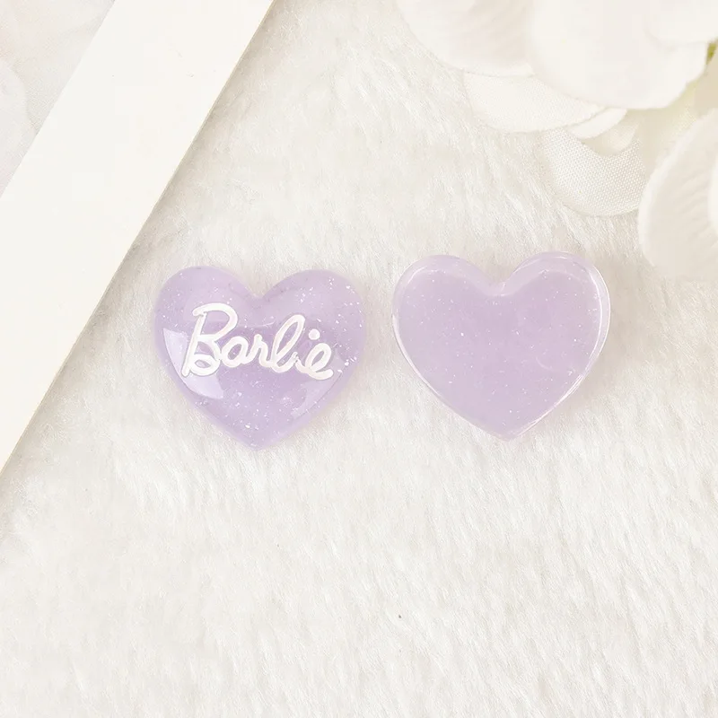 10Pcs Kawaii Love Barbie Diy Resin Patch Accessories Phone Case Hairpin Jewelry Earring Water Cup Decoration Materials Gifts Toy