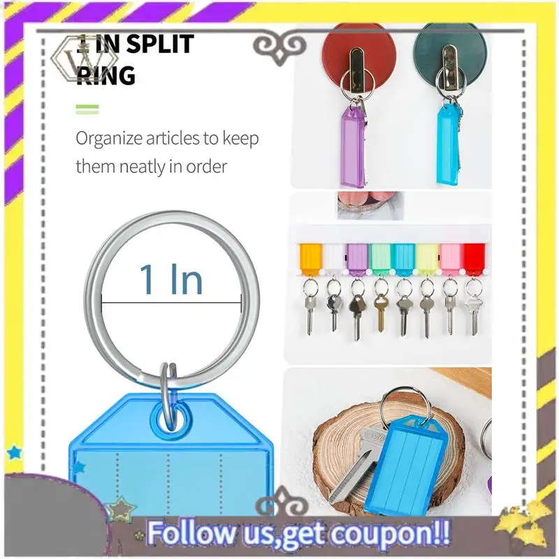 New Key Tag Holder Slot Plastic Wall Mount Key Holder Organizer With Clear Hard Key Tag Identifier Marker, 8 Colors, 4 Pack