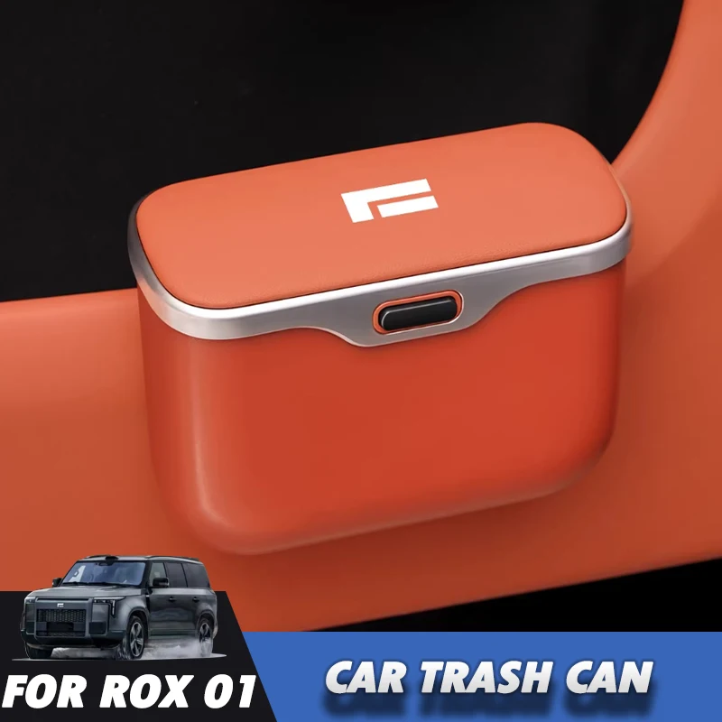 Car Trash Can for Polestones 01 ROX 01 Multi-Function Door Storage Box Cup Holder Waterproof Waste Bin Interior Accessory