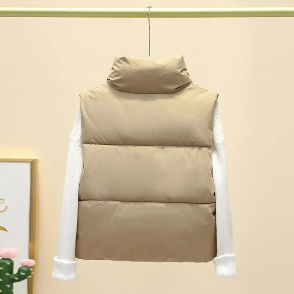 

Женская одежда 2025 года, жилет без рукавов на бретелях, хлопковая одежда, осенне-зимнее ветрозащитное уличное пуховое пальто без рукавов на молнии