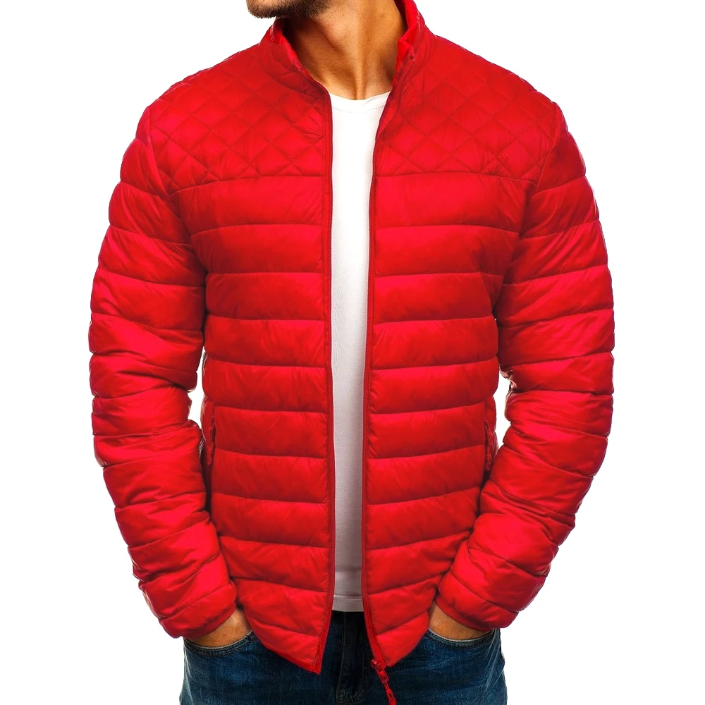 High Quality Men Down Jacket Winter Thick Warm Coats Solid Color Fashion Casual Zip Up Jackets Lightweight Male Thermal Clothing