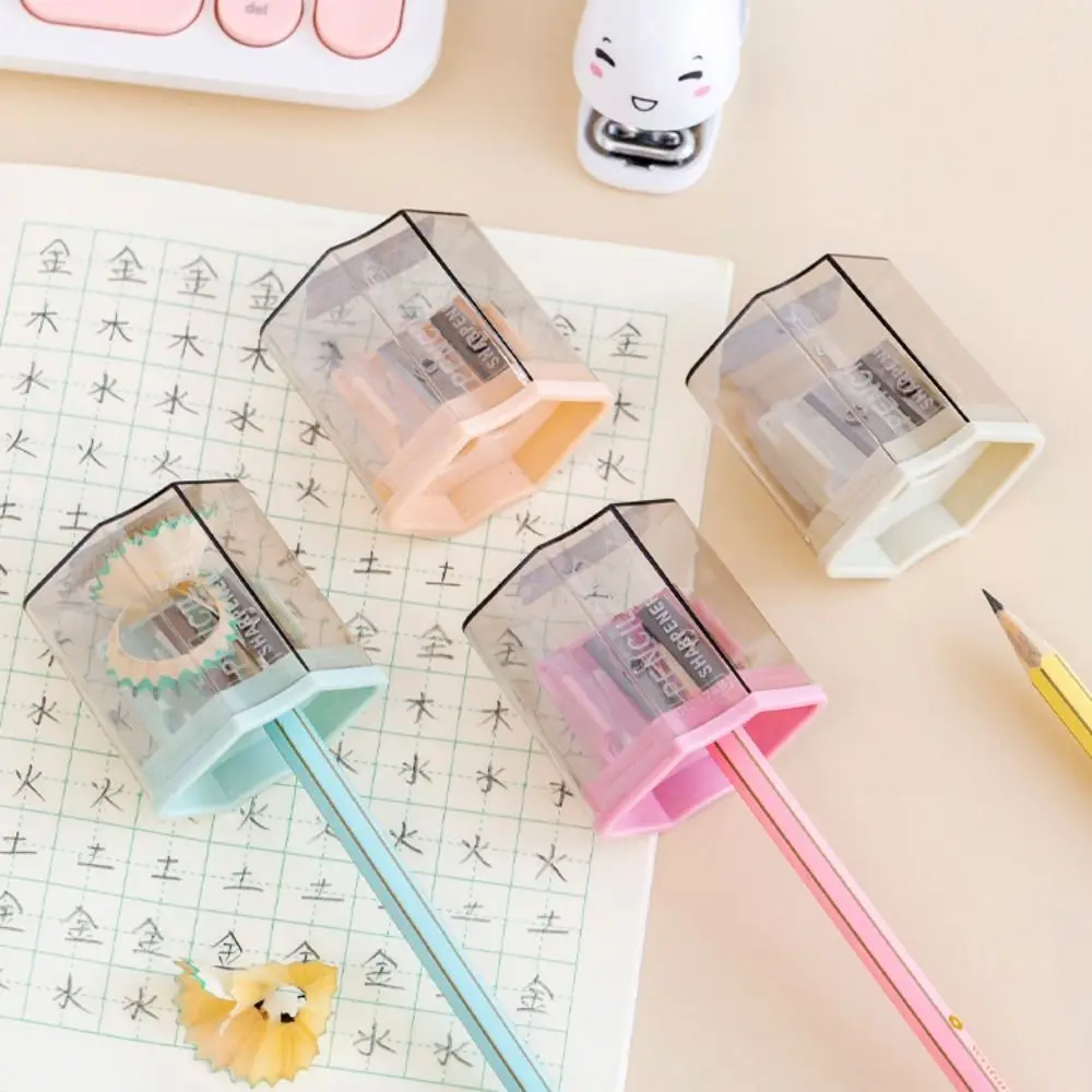 Drawing Sketching School Office Supplies Geometry 2 Holes Pencil Sharpener Art Supplies Pencil Cutting Tools Student Stationery