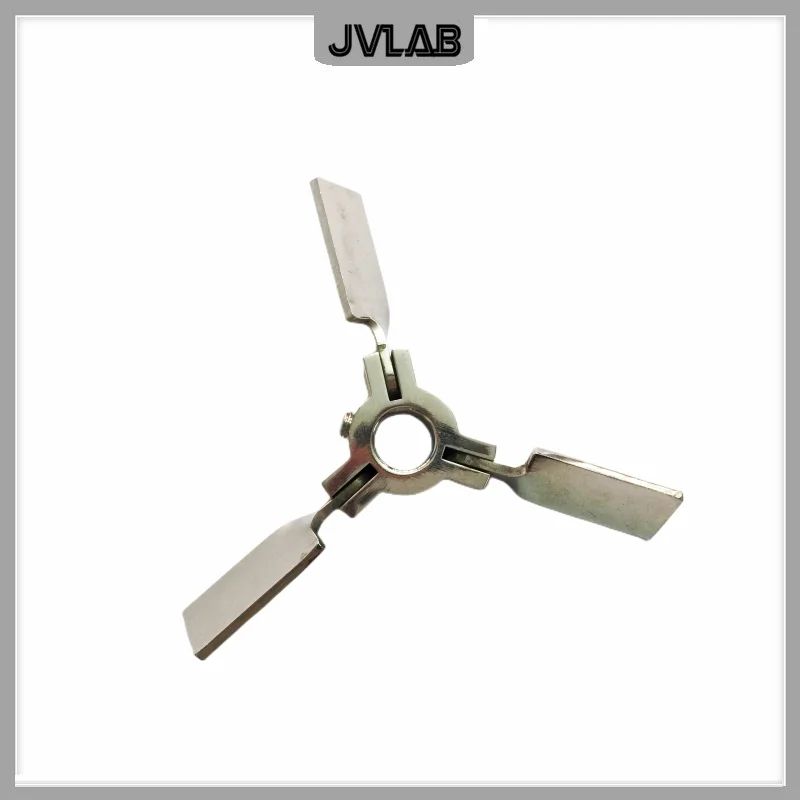 Aduk Pisau Stainless Steel Mixer Impeller Laboratorium Pengaduk Dayung Lipat Tiga-Pisau Panjang 65 Mm Diam. 150 Mm Lubang Dalam Diam. 16 Mm