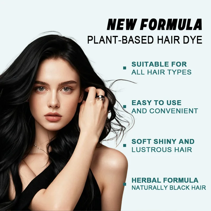 Beard Dyeing Black Cover White Healthy Natural Plant Dyeing Beard Natural Black Hair Dyeing Cream