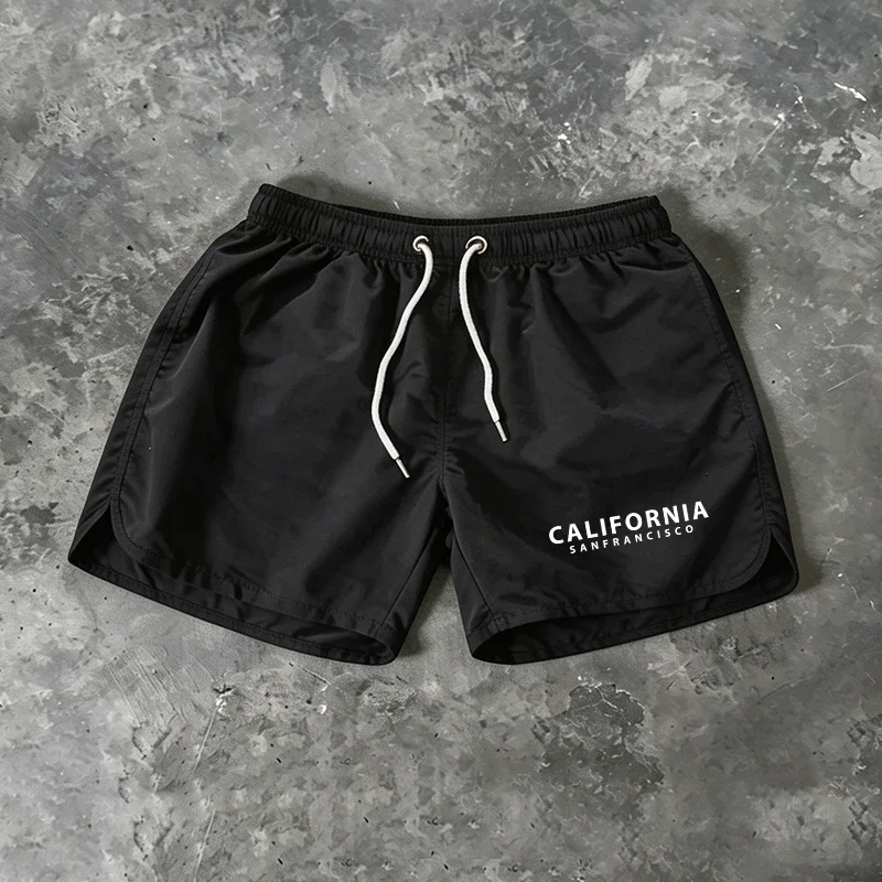 

Мужские шорты с принтом California: летние, модные, повседневные, спортивные, пляжные, для фитнеса, бокса, бега, велоспорта