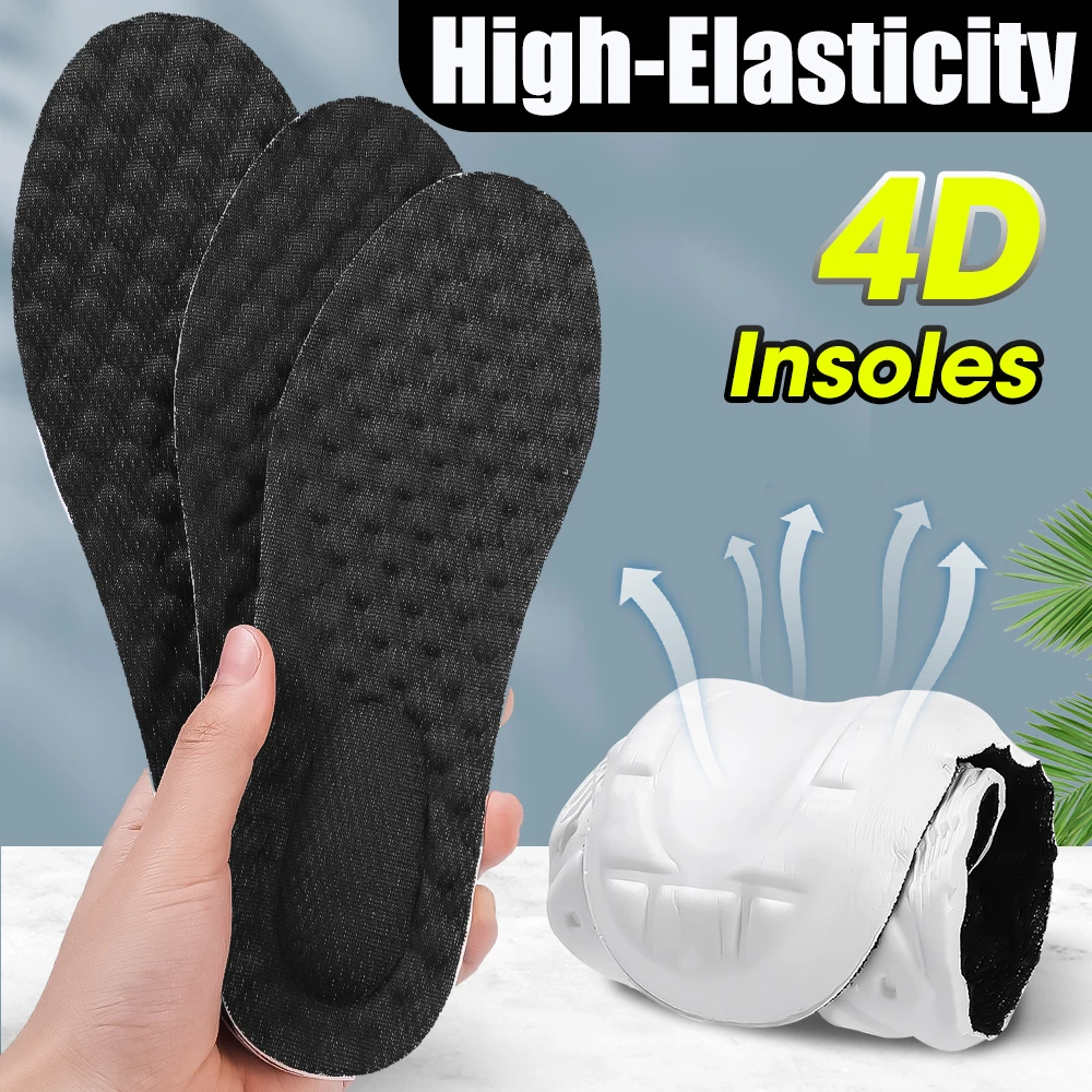 Latex Massage Insoles Orthopedic Sport Insoles Soft Breathable High-elasticity Shock Absorption Running Shoe Pad for Men Women