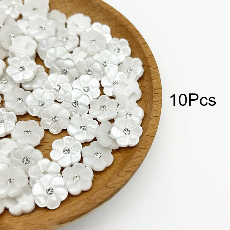 10 pçs 12.5mm flor botão cor único olho pão botão redondo resina botões de costura diy scrapbooking multicolorido suprimentos de costura