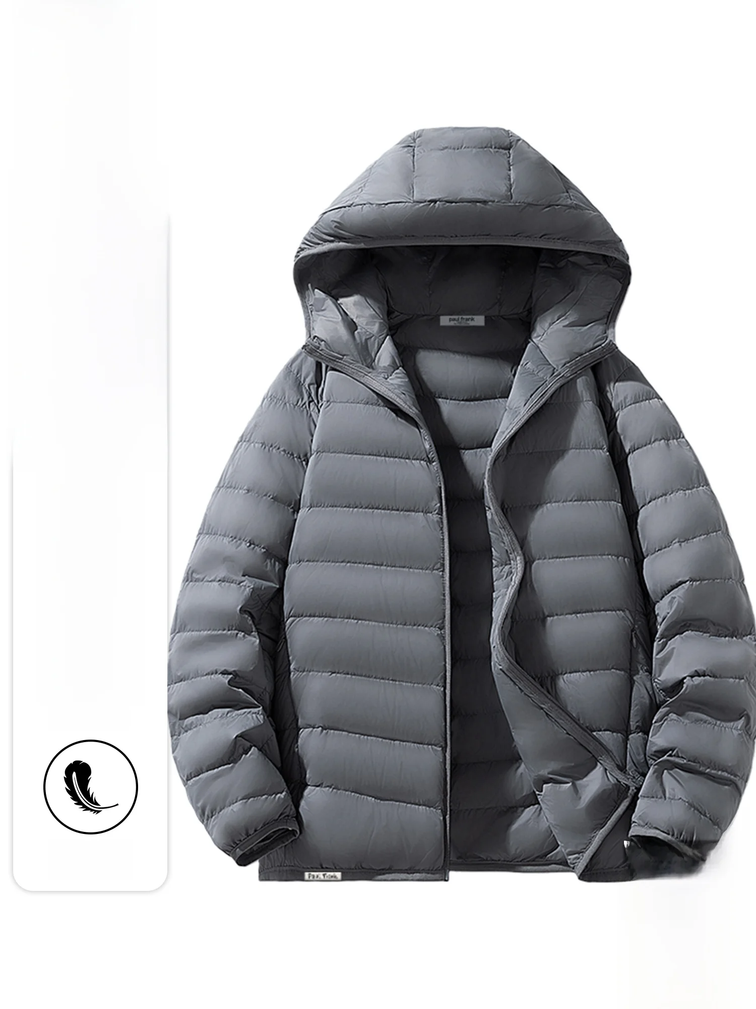 

PaulFrank Monkey Hooded Du down Jaet Men's Winter Warm Anti-Cold 90 White Du Feather Coat Pure Color Casual Outerwear